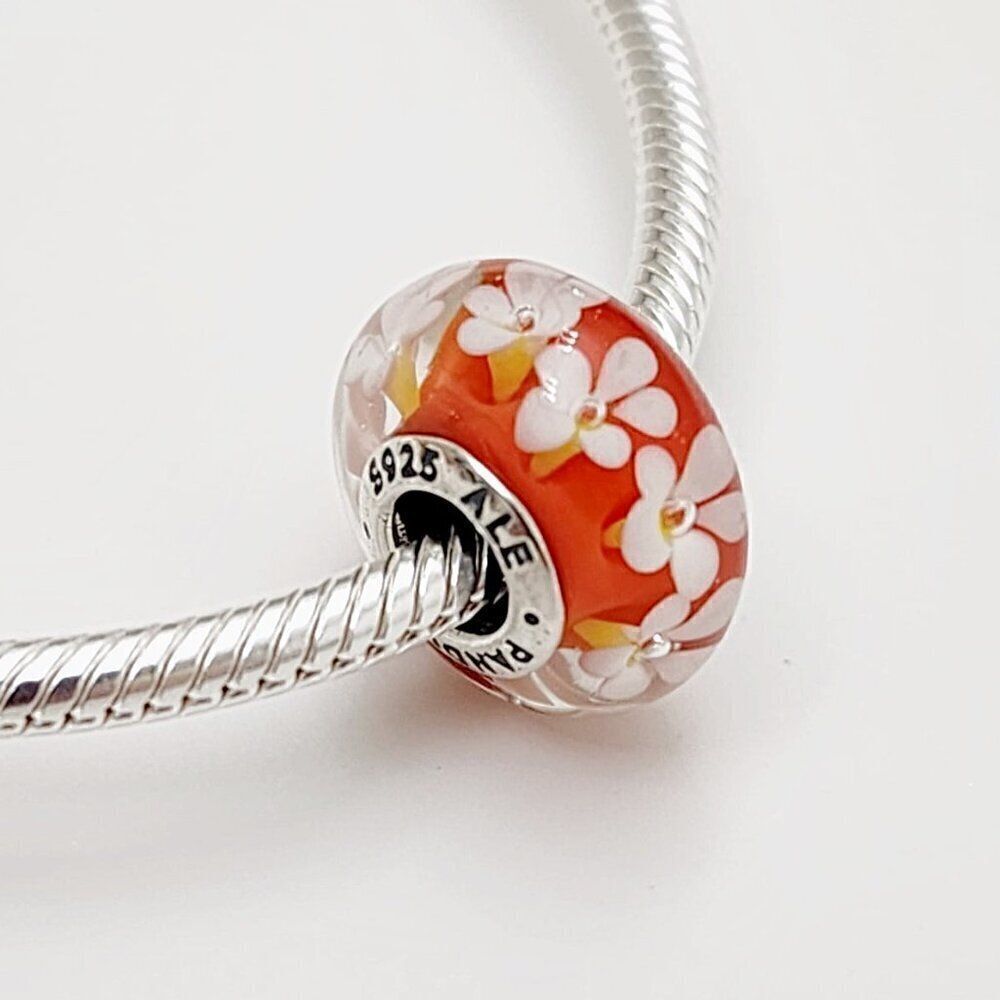 Pandora Murano Glass Tropical Flower Charm